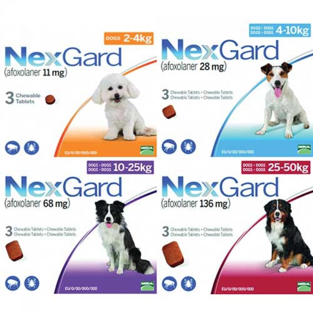 NEXGARD BOEHRINGER 3 COMPRIMIDOS ANTI PULGAS Y GARRAPATASANTIPARASITARIO  PERROS NEXGARD