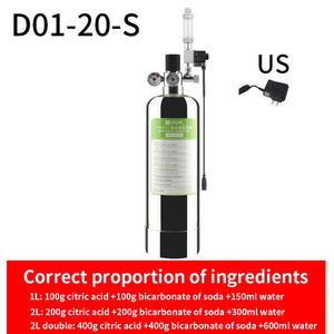 ZRDR Aquarium DIY CO2 Generator System Kit With Pressure Air Flow Adjustment Water Plant Fish Aquarium Co2 ValveCo2 gas cylinder