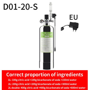 ZRDR Aquarium DIY CO2 Generator System Kit With Pressure Air Flow Adjustment Water Plant Fish Aquarium Co2 ValveCo2 gas cylinder