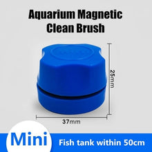 Load image into Gallery viewer, Aquarium Fish Tank Magnetic Clean Brush Glass Floating Algae Scraper Curve Glass Cleaner Scrubber Tool Window Cleaning Magnet
