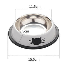Load image into Gallery viewer, Double Dog Cat Bowls Splash-proof Pet Food Water Feeder For Dog Puppy Cats Pets Stainless Steel Feeding Dishes Pet Bowl #1
