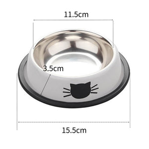 Double Dog Cat Bowls Splash-proof Pet Food Water Feeder For Dog Puppy Cats Pets Stainless Steel Feeding Dishes Pet Bowl #1