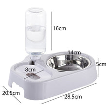 Load image into Gallery viewer, Double Dog Cat Bowls Splash-proof Pet Food Water Feeder For Dog Puppy Cats Pets Stainless Steel Feeding Dishes Pet Bowl #1
